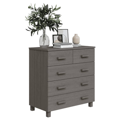 Sideboard HAMAR Light Gray 31.1"x15.7"x31.5" Solid Wood Pine