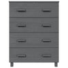 Sideboard HAMAR Dark Grey 79x40x103.5 cm Solid Wood Pine