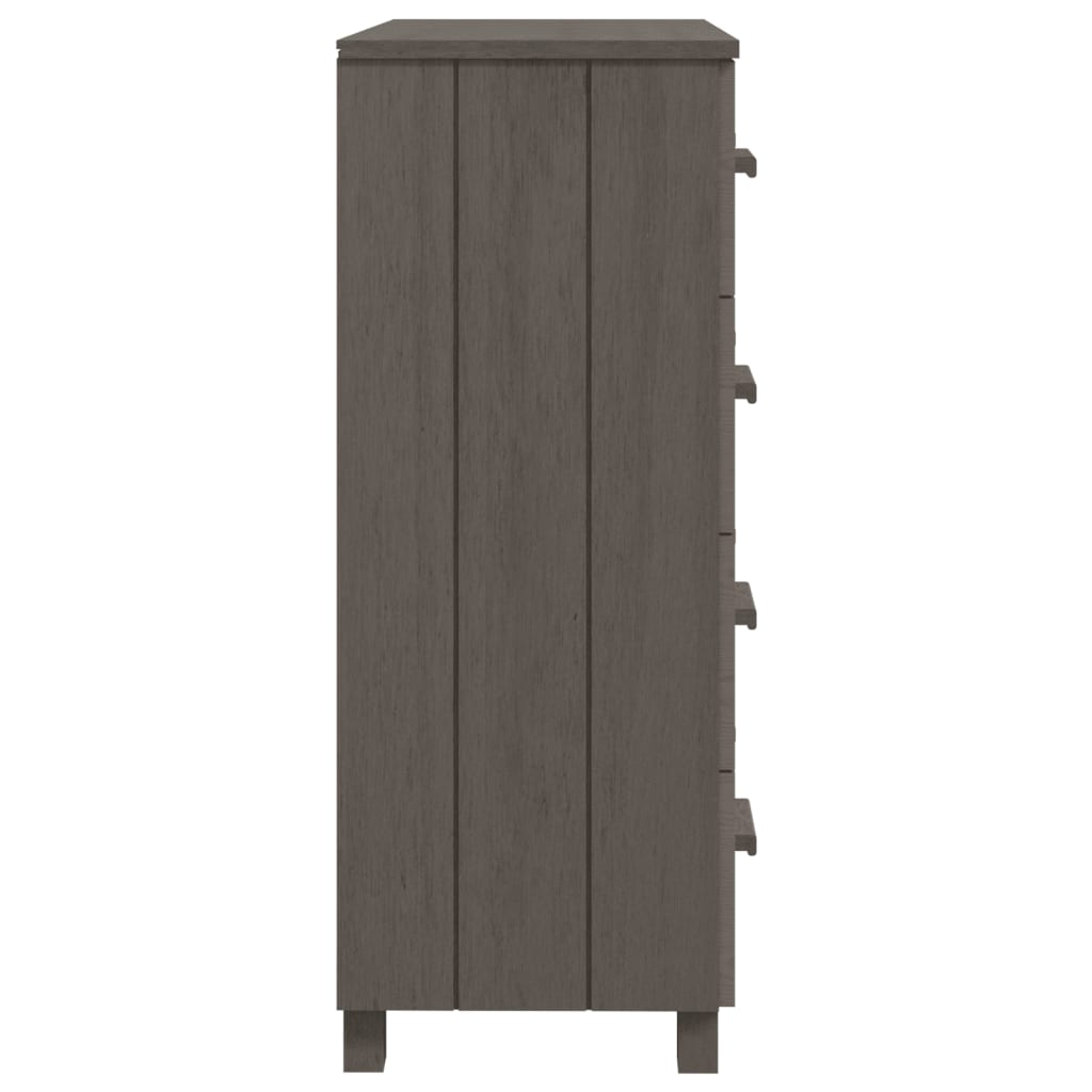 Sideboard HAMAR Light Gray 31.1"x15.7"x40.7" Solid Wood Pine