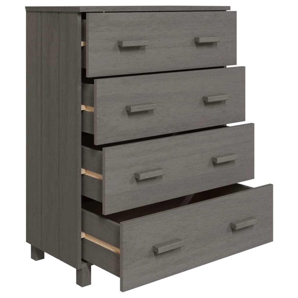 Sideboard HAMAR Light Gray 31.1"x15.7"x40.7" Solid Wood Pine