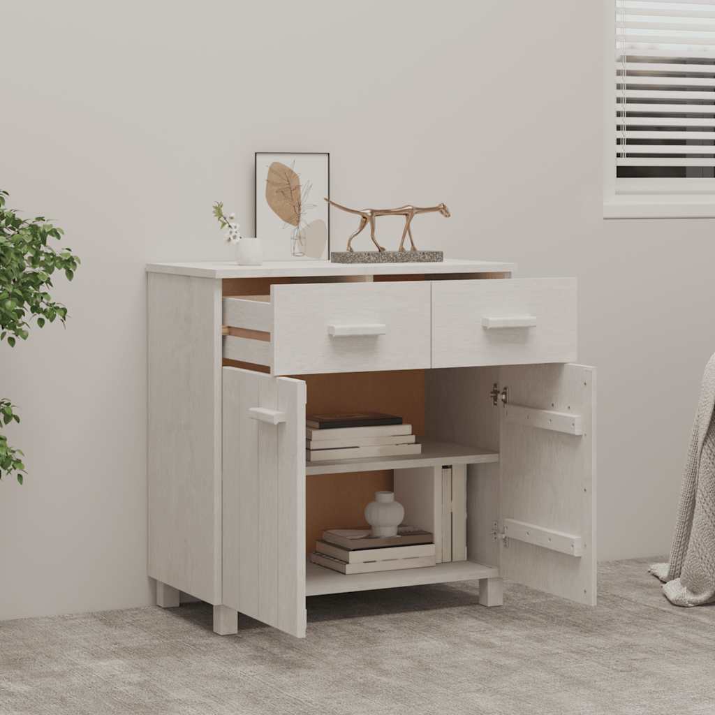 Sideboard HAMAR White 31.1"x15.7"x31.5" Solid Wood Pine