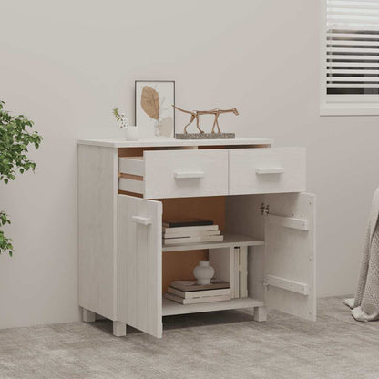 Sideboard HAMAR White 31.1"x15.7"x31.5" Solid Wood Pine