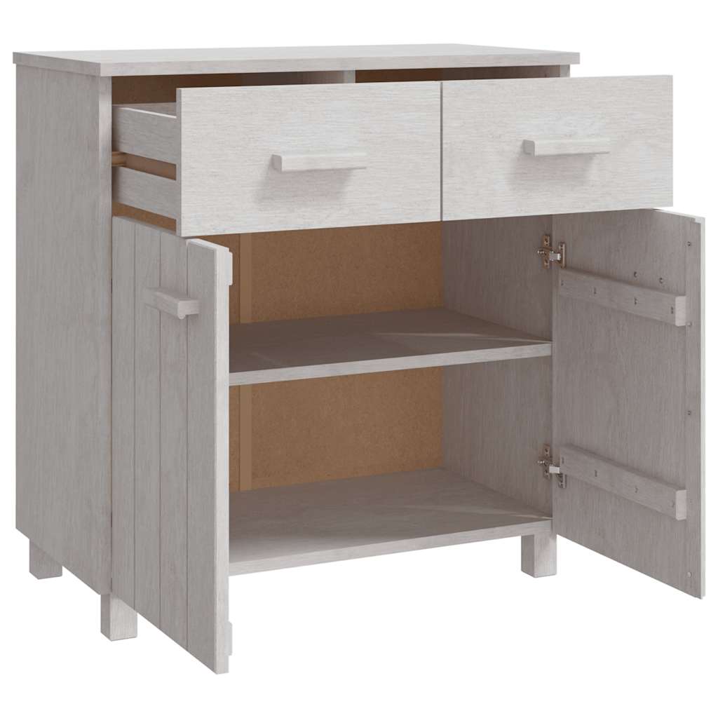 Sideboard HAMAR White 31.1"x15.7"x31.5" Solid Wood Pine