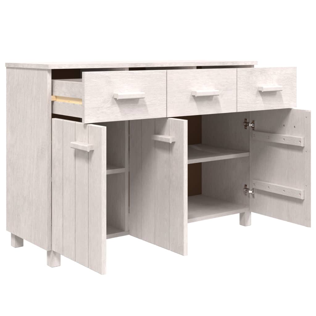 Sideboard HAMAR White 44.5"x15.7"x31.5" Solid Wood Pine