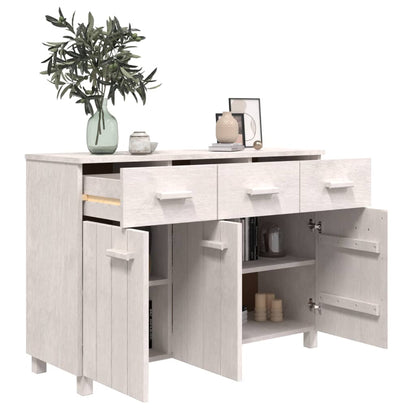 Sideboard HAMAR White 44.5"x15.7"x31.5" Solid Wood Pine