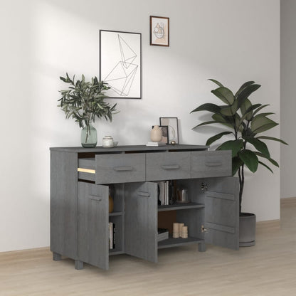 Sideboard HAMAR Dark Gray 44.5"x15.7"x31.5" Solid Wood Pine