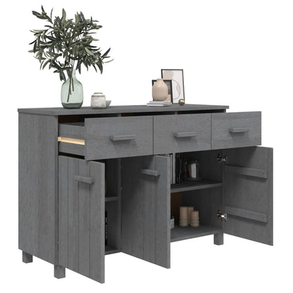 Sideboard HAMAR Dark Gray 44.5"x15.7"x31.5" Solid Wood Pine