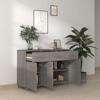 vidaXL Sideboard Light Grey Solid Pine Wood Medium Sideboard