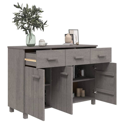 vidaXL Sideboard Light Grey Solid Pine Wood Medium Sideboard