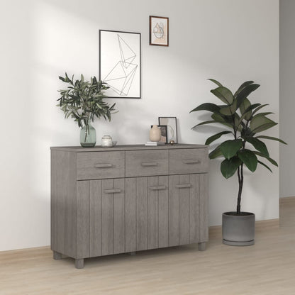 vidaXL Sideboard Light Grey Solid Pine Wood Medium Sideboard