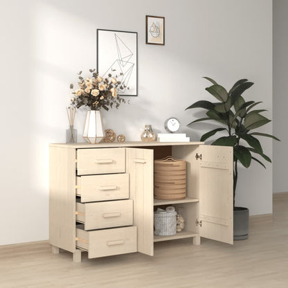 Sideboard HAMAR Honey Brown 44.5"x15.7"x31.5" Solid Wood Pine
