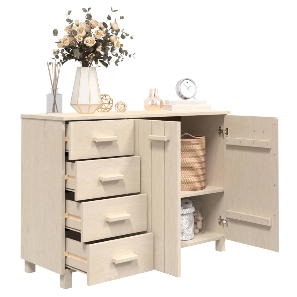 Sideboard HAMAR Honey Brown 44.5"x15.7"x31.5" Solid Wood Pine