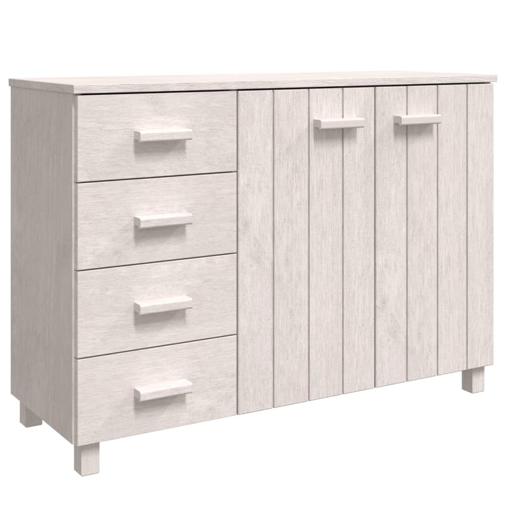 Sideboard HAMAR White 44.5"x15.7"x31.5" Solid Wood Pine