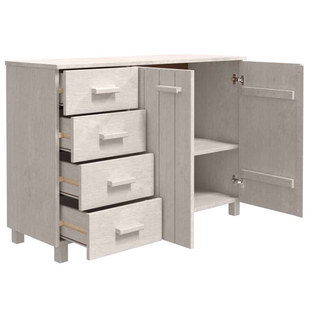 Sideboard HAMAR White 44.5"x15.7"x31.5" Solid Wood Pine