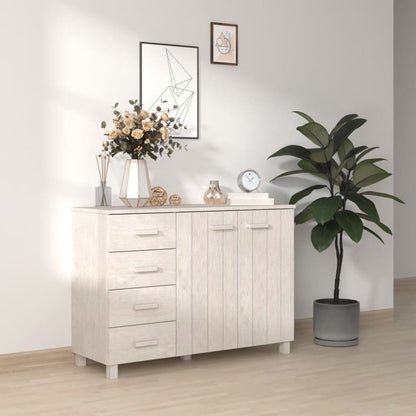 Sideboard HAMAR White 44.5"x15.7"x31.5" Solid Wood Pine