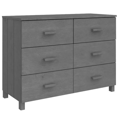 Sideboard HAMAR Dark Gray 44.5"x15.7"x31.5" Solid Wood Pine