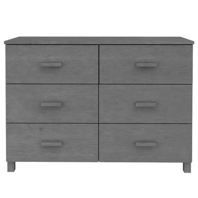 Sideboard HAMAR Dark Gray 44.5"x15.7"x31.5" Solid Wood Pine
