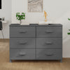 Sideboard HAMAR Dark Gray 44.5"x15.7"x31.5" Solid Wood Pine