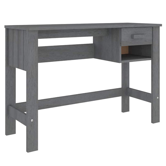 Desk | Dark Grey | Solid Pine Wood, MDF | Medium | Desk | Rectangular