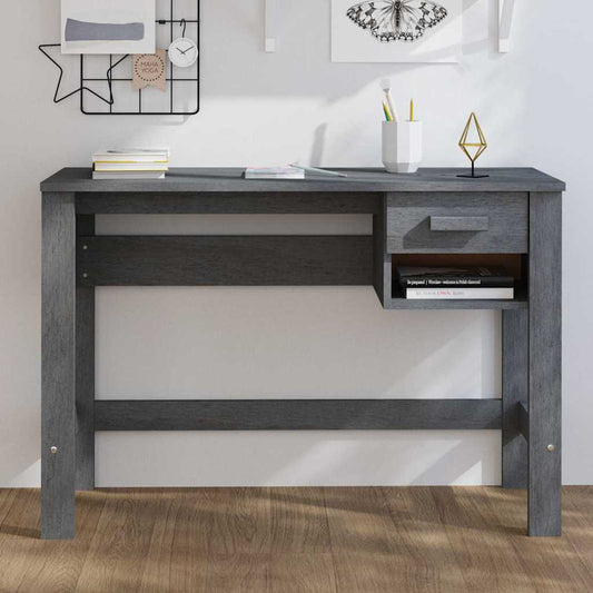 Desk | Dark Grey | Solid Pine Wood, MDF | Medium | Desk | Rectangular