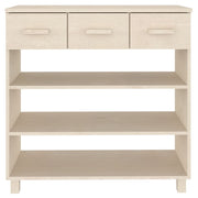 Console Table HAMAR Honey Brown 90x35x90 cm Solid Wood Pine