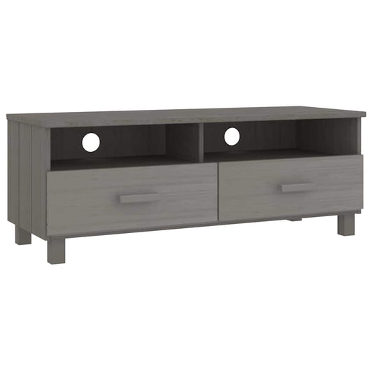 TV Cabinet | Light Grey | Solid Pine Wood | Rectangular | Contemporary