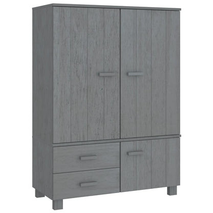 Wardrobe HAMAR Dark Gray 39"x17.7"x53.9" Solid Wood Pine