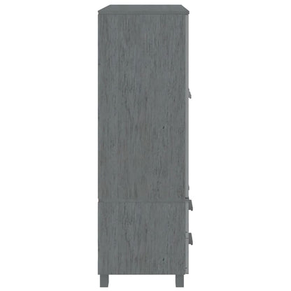 Wardrobe HAMAR Dark Gray 39"x17.7"x53.9" Solid Wood Pine