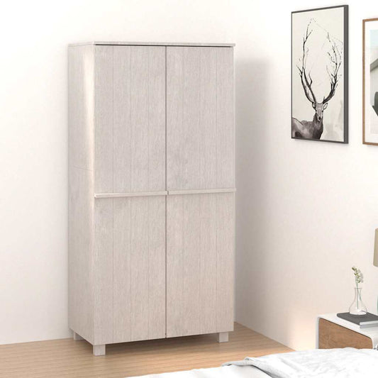 Wardrobe | White | Solid pine wood | Medium | Wardrobe | Rectangular