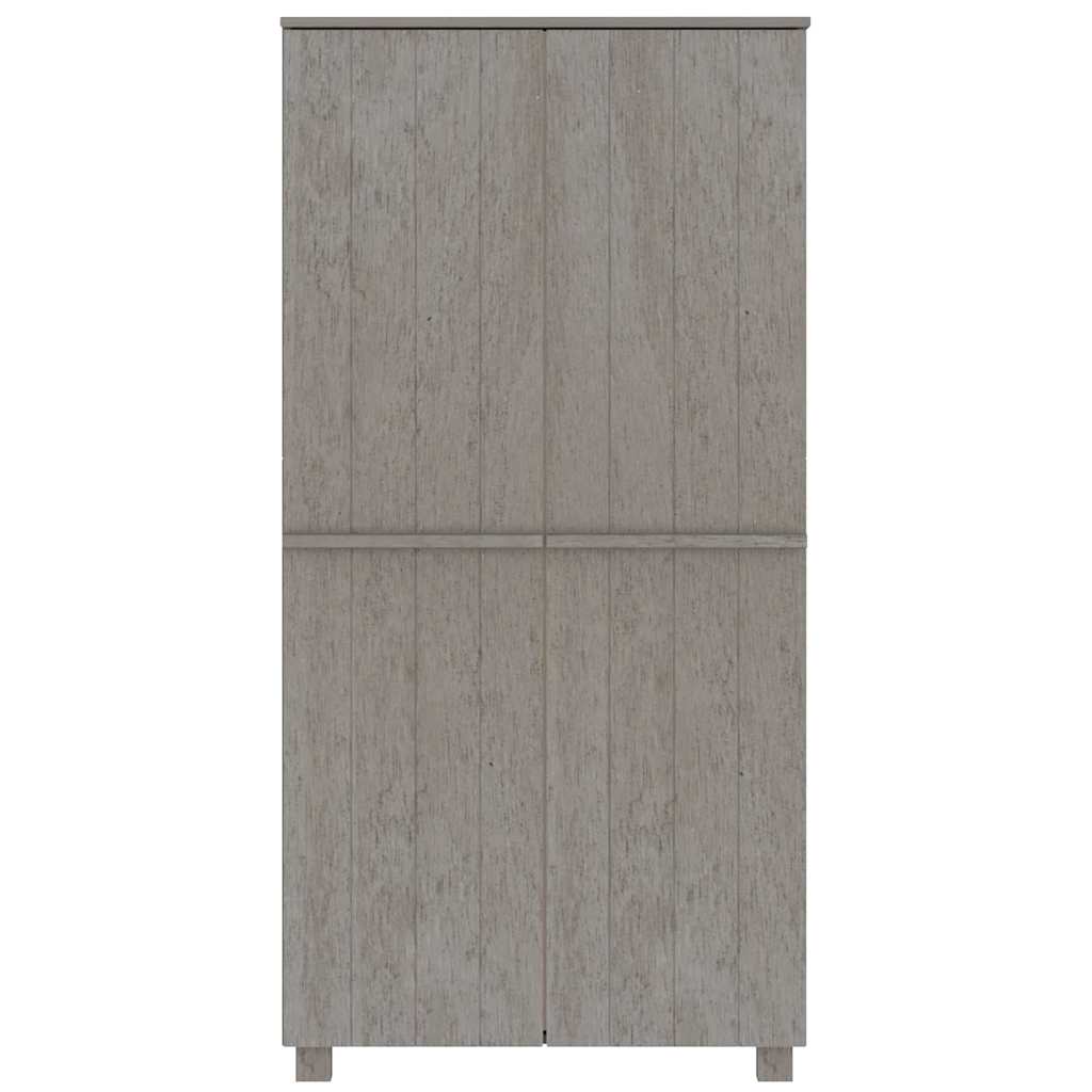 Wardrobe HAMAR Light Grey 89x50x180 cm Solid Wood Pine