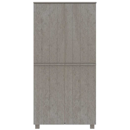 Wardrobe HAMAR Light Grey 89x50x180 cm Solid Wood Pine