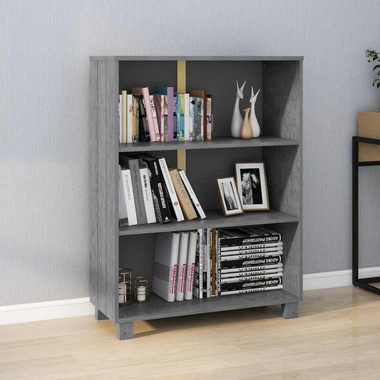 Book Cabinet | Dark grey | Solid pinewood, MDF | Medium | Book Cabinet