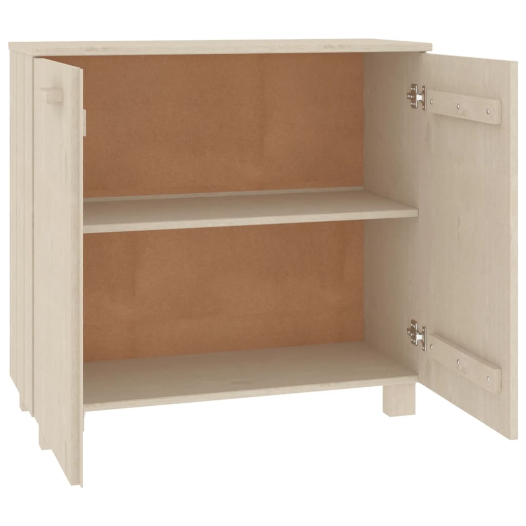 vidaXL Sideboard Honey Brown Solid Pine Wood, MDF Medium Sideboard
