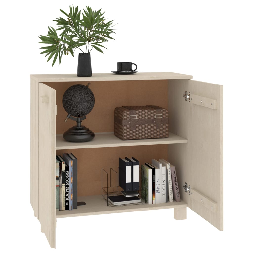 vidaXL Sideboard Honey Brown Solid Pine Wood, MDF Medium Sideboard
