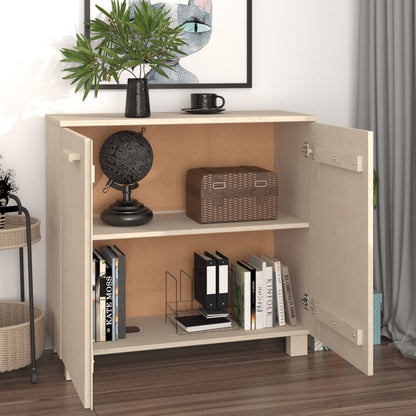 vidaXL Sideboard Honey Brown Solid Pine Wood, MDF Medium Sideboard