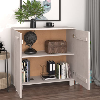 Sideboard HAMAR White 33.5"x13.8"x31.5" Solid Wood Pine