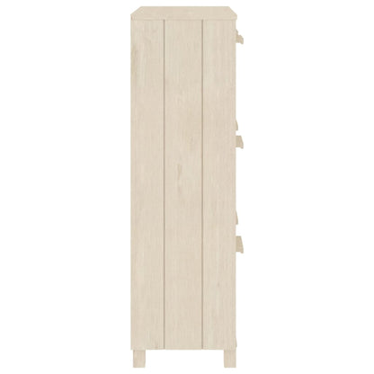 Shoe Cabinet HAMAR Honey Brown 59.5x35x117 cm Solid Wood Pine