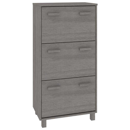 Shoe Cabinet | Light grey | Solid pine wood, MDF, plastic | Medium