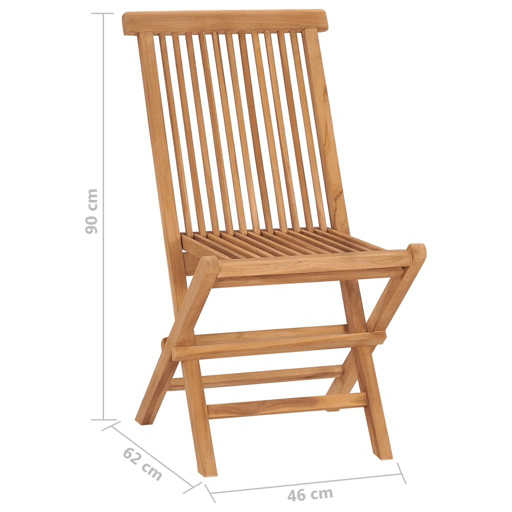 Garden Chair | Set of 6 | Teak | Solid Teak Wood | Standard | Foldable