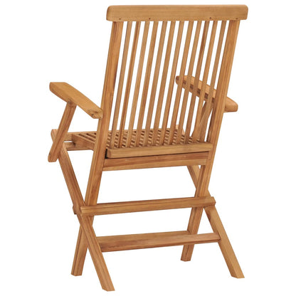 Folding Patio Chairs 4 pcs Solid Teak Wood