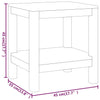 Bathroom Side Table 17.7"x13.8"x17.7" Solid Wood Teak