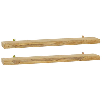 Wall Shelves 2 pcs 90x15x4 cm Solid Wood Teak