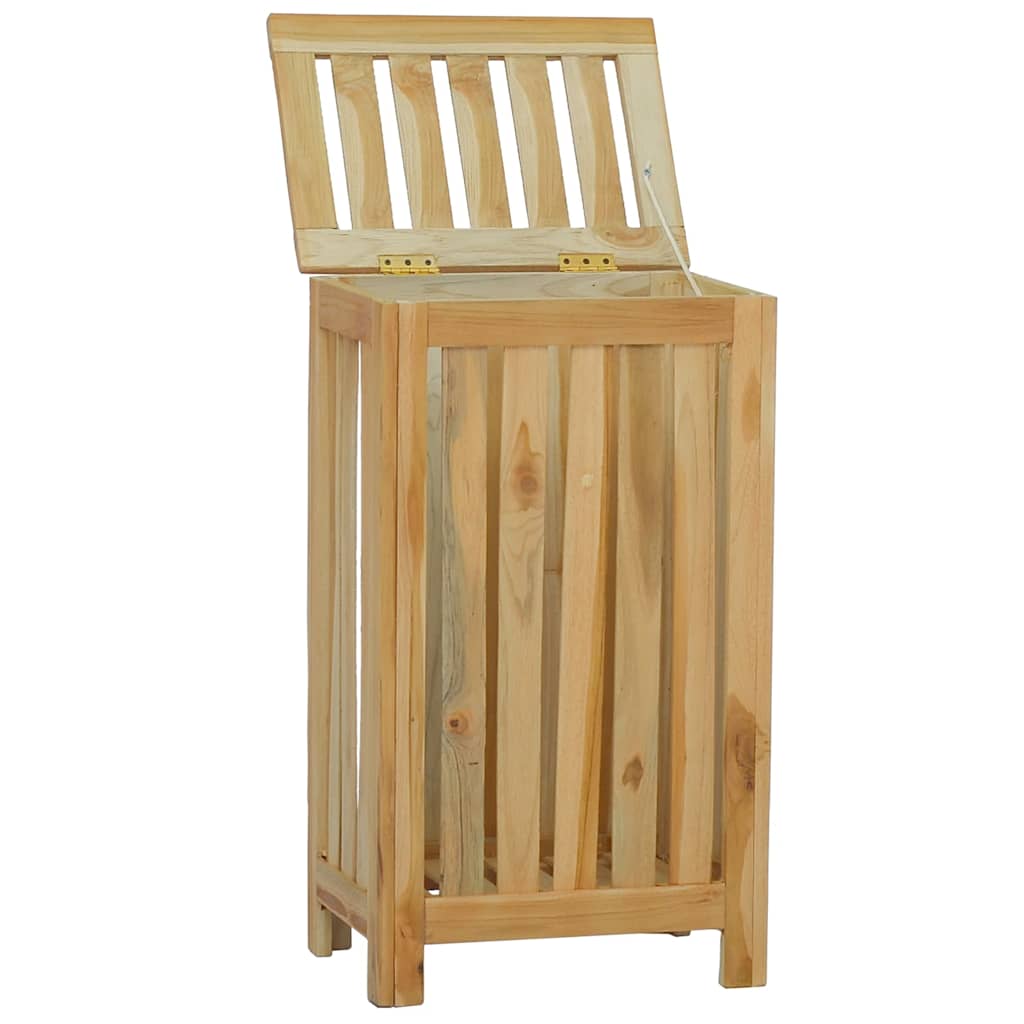 Laundry Basket Natural Solid Teak Wood