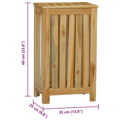 Laundry Basket Natural Solid Teak Wood