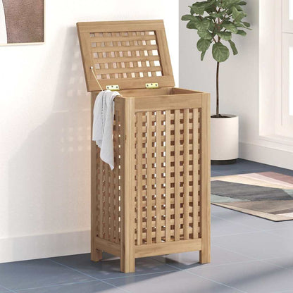 Laundry Basket Natural Solid Teak Wood