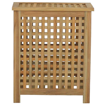 Laundry Basket Natural Solid Teak Wood