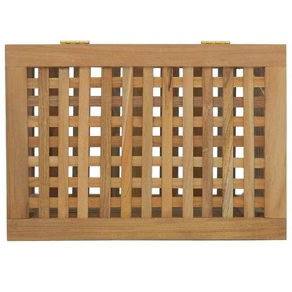 Laundry Basket Natural Solid Teak Wood