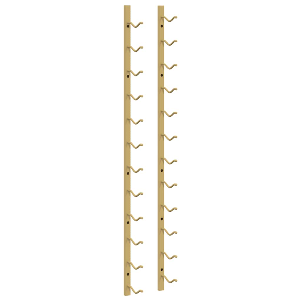 Wall Mounted Wine Rack for 12 Bottles Gold Iron