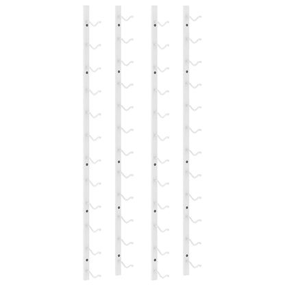 Wall Mounted Wine Rack for 12 Bottles 2 pcs White Iron