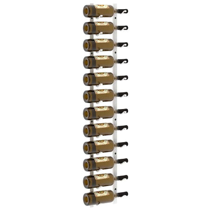 Wall Mounted Wine Rack for 12 Bottles 2 pcs White Iron
